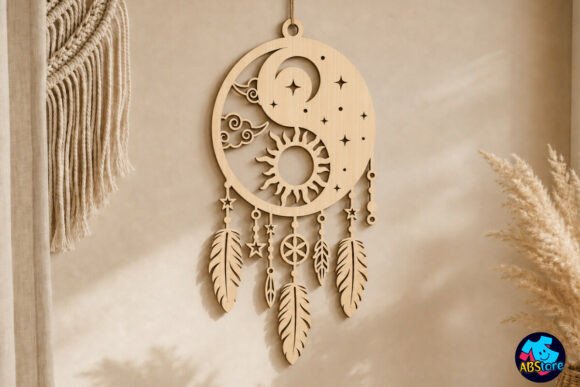 Download Boho Dreamcatcher Laser Cut Wall Art - Boho dreamcatcher Collection
