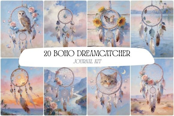 Download Boho Dreamcatcher Journal Kit, Wallpaper - Premium Bundle