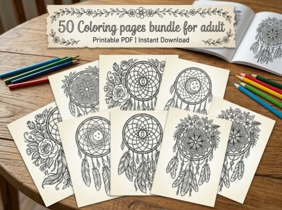 Download 50 Boho Dreamcatcher Coloring Pages - Boho dreamcatcher Collection